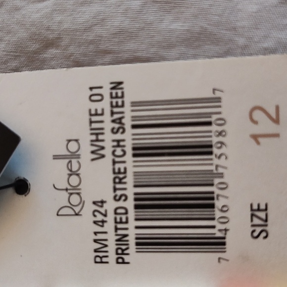 Rafaella Mini Skirt White, Red & Green Floral Print Tropical Sateen Size 12 NWT - Picture 12 of 12